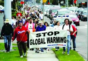 Demonstratia americanilor la 4 septembrie 2006, impotriva emisiunea gazelor cu efect de sera.