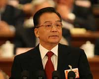 Premierul chinez, Wen Jiabao.
